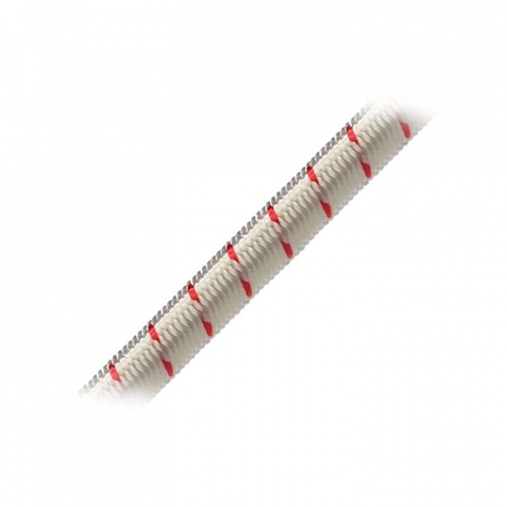 Shock Cord Gummilina Vit/Röd Metervara