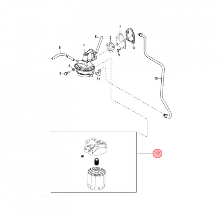 Vattenseparerande Bränslefilterkit (802893A4)