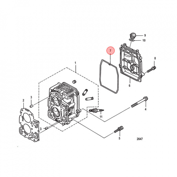 Packning Mercury/Mariner 8-9.9 hk (803508017)