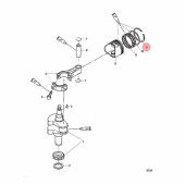 Kolvringsats Mercury/Mariner 4-15 hk (803518T01) Kolvringsats Mercury/Mariner 4-15 hk (803518T01)