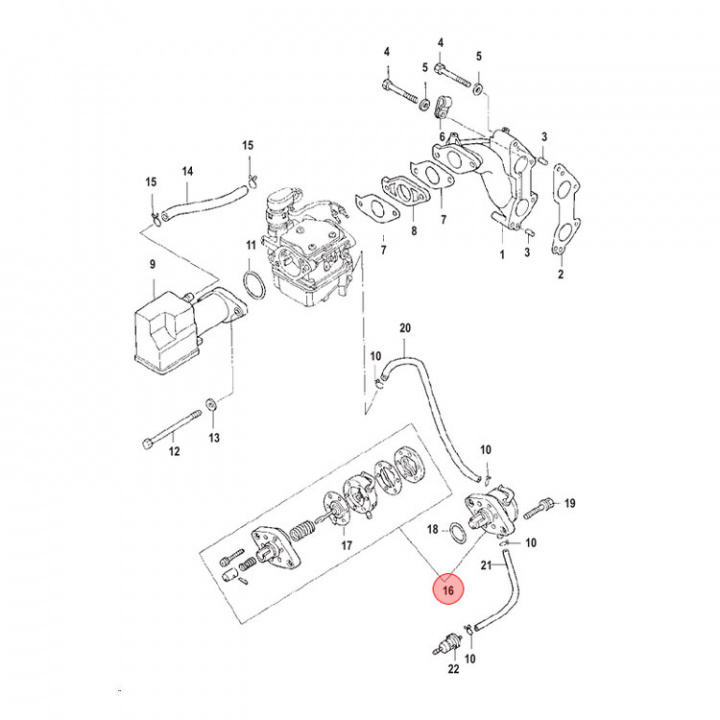Bränslepump Mercury/Mariner 10-30 hk (803529T04)