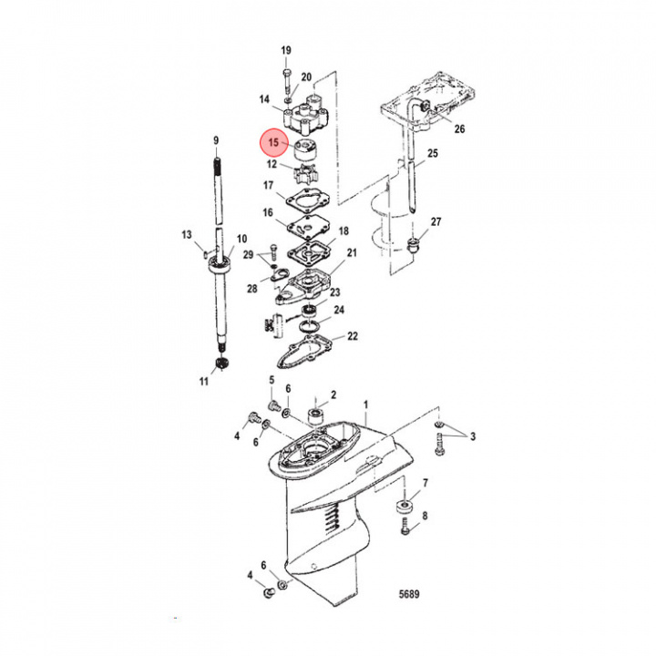 Impellerskål Mercury/Mariner 6-9.9 hk (8037511)