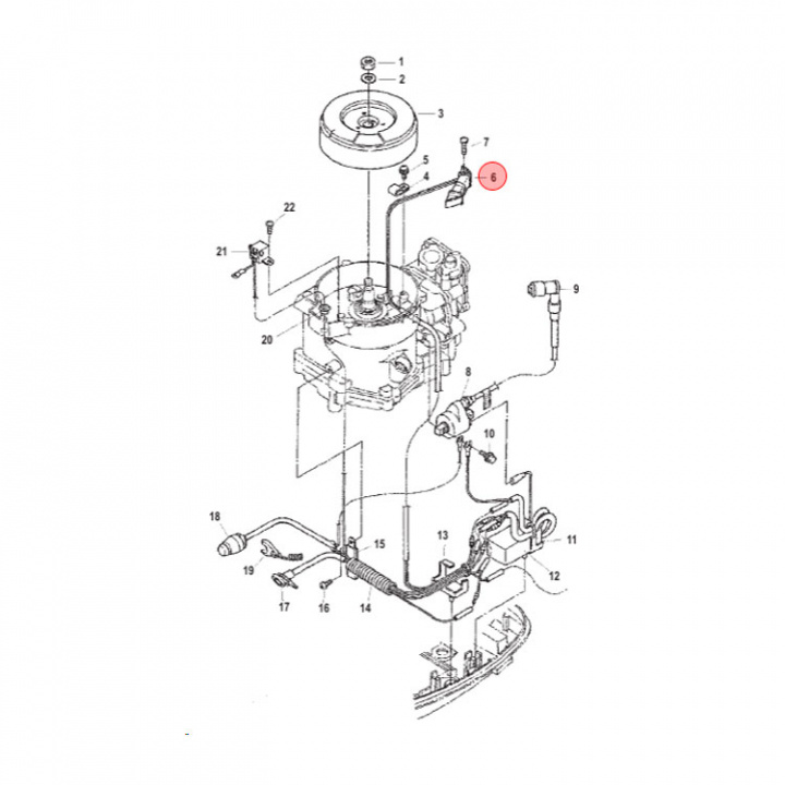 Drivspole Mercury/Mariner 4-6 hk (803844T)