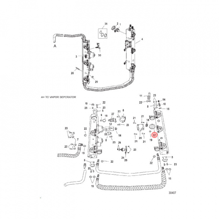 Membran Bränslepump Mercury 110-250 hk (804533)