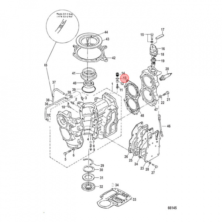 O-Ring Mercury/Mariner 8-30 hk (804840010)