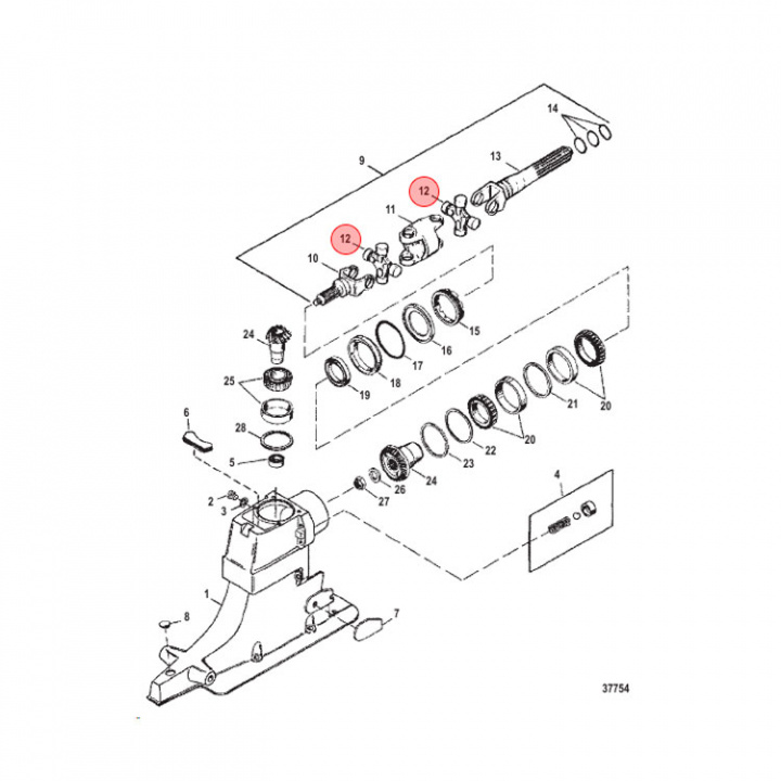 Knutkors Mercruiser Alpha One Gen II (805536A2)