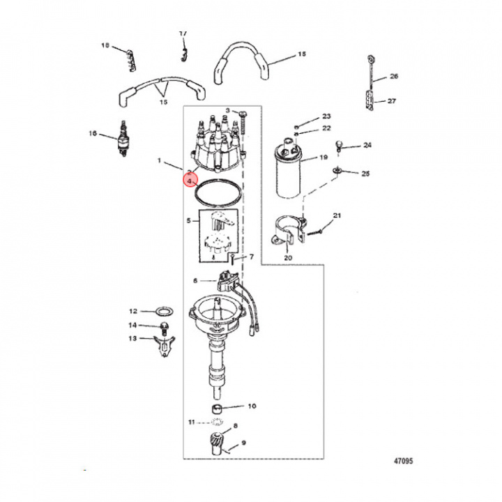 Fördelarlockspackning Mercruiser (805760)