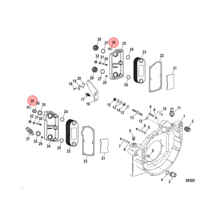 Värmeväxlaranod Mercruiser (806000)