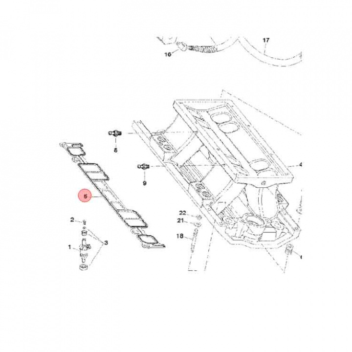 Packningssats Insug Mercruiser (807473A1)