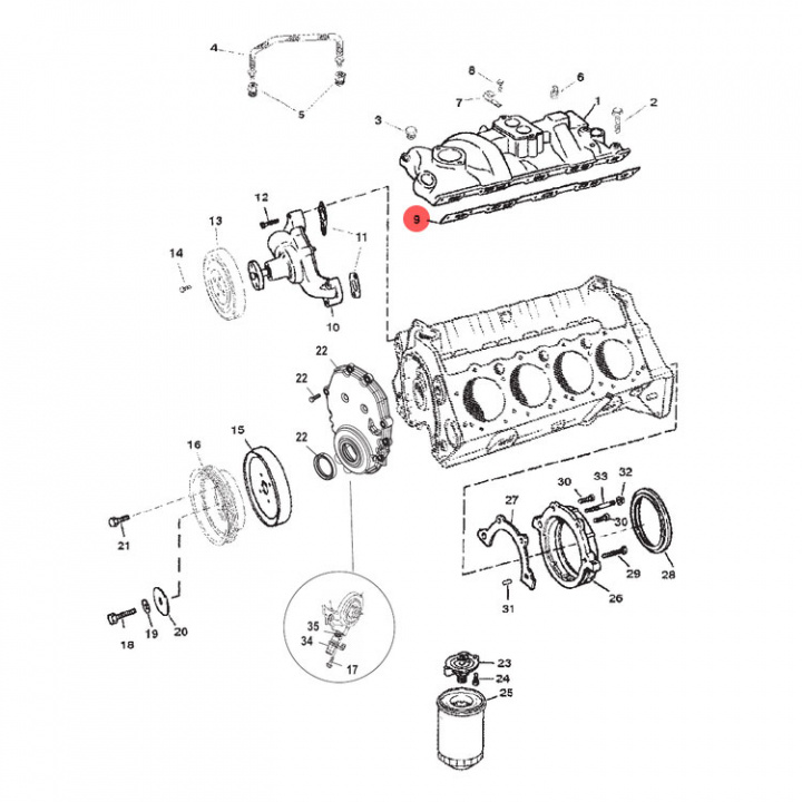 Packningssats Insug Mercruiser (807473A1)