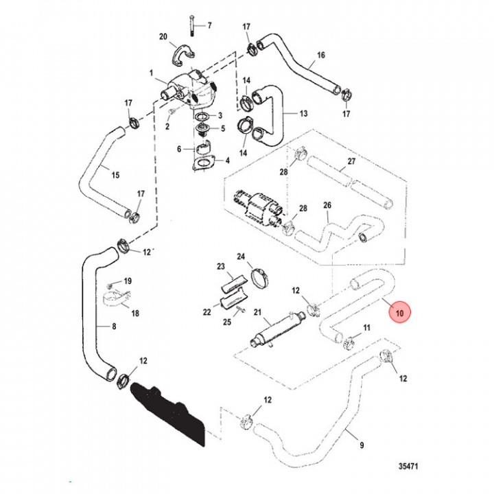 Kylarslang Mercruiser (807661)