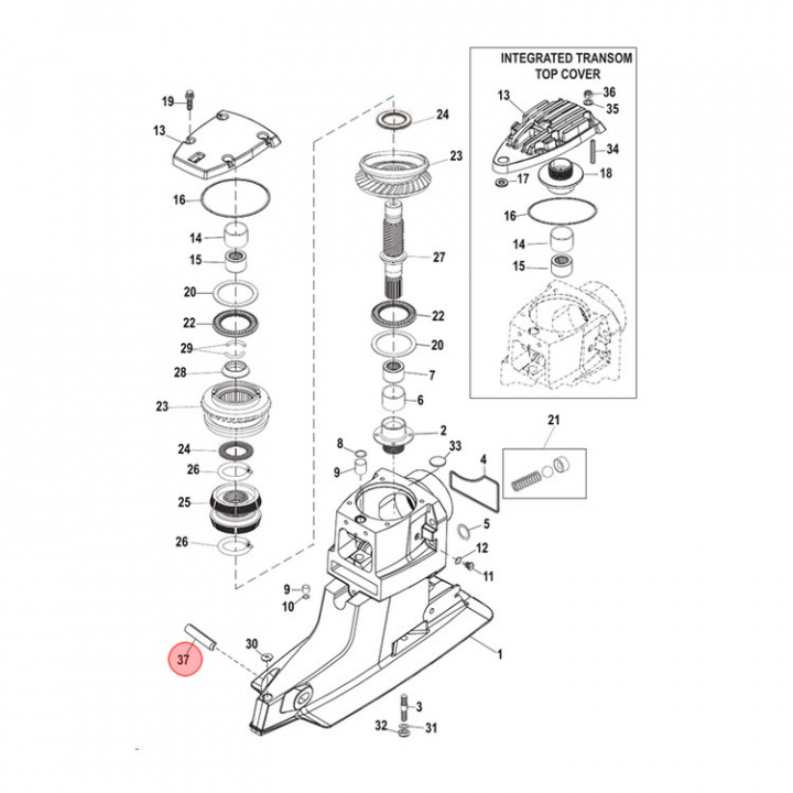 Trimdistans Mercruiser Bravo (808006)