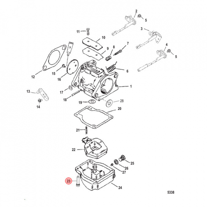 Skruv & Bricka Mercury 9.8-250 hk (808612)