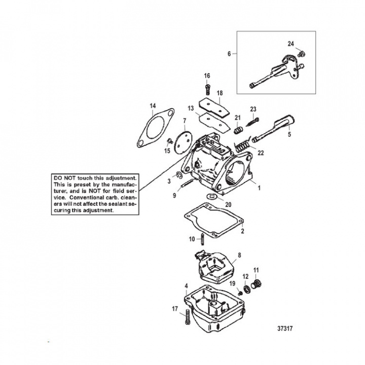 Packningsats Förgasare Mercury 30-125 hk (8112231)