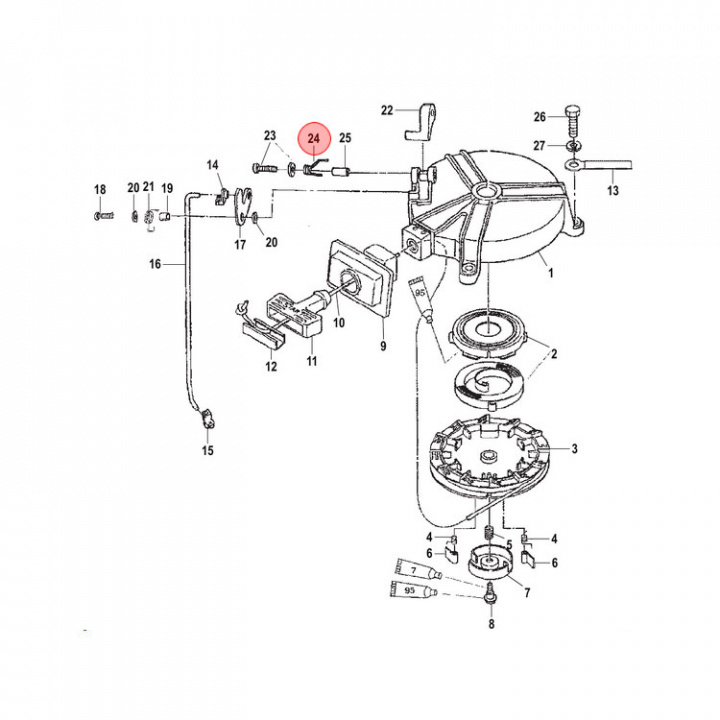 Startfjäder Mercury 4-9.9 hk (812645007)