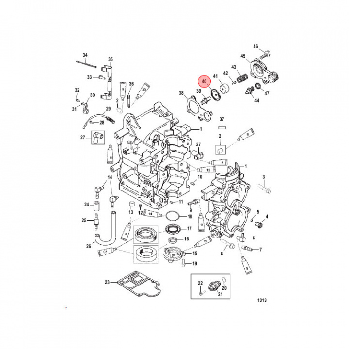Membran Mercury 30-125 hk (812887002)