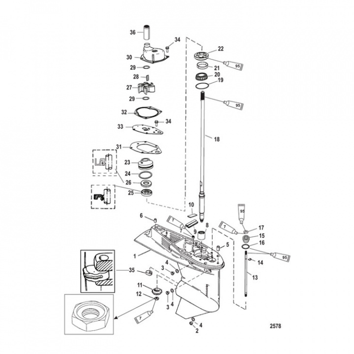Impellerkit F40-60 hk EFI (812966A12)