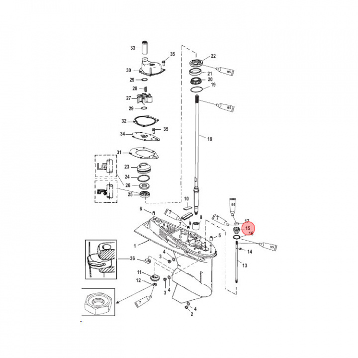 Bussning Mercury 30-60 hk (813696A2)
