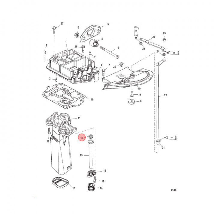 Tätning Mercury 75-125 hk (814080001)
