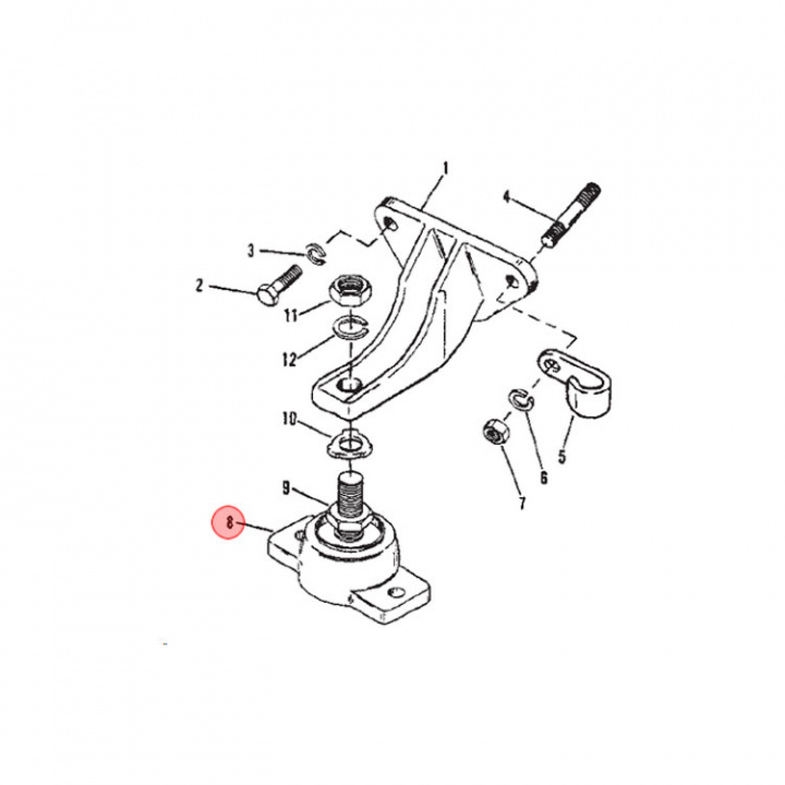 Motorfäste Mercruiser (814263A1)