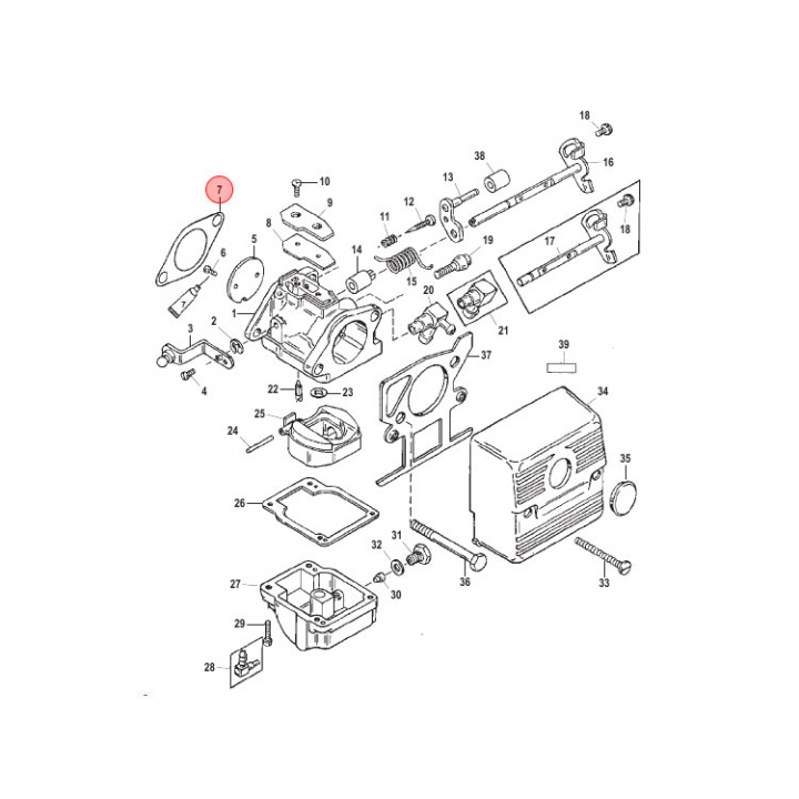 Förgasarpackning Mercury 30-60 hk (8144461)