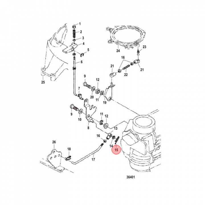 Saxpinne Mercury 8-40 hk (8150262)
