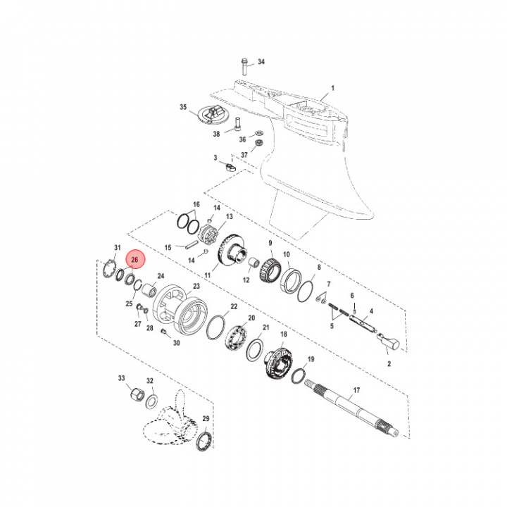 Packbox Mercury 225-400 hk (815565)