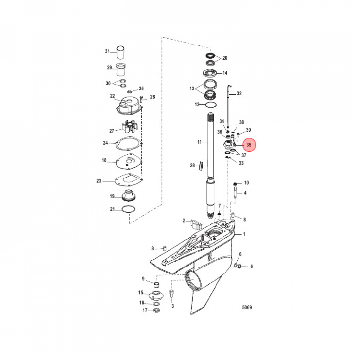 Bussning Mercruiser Alpha One (815921A20)