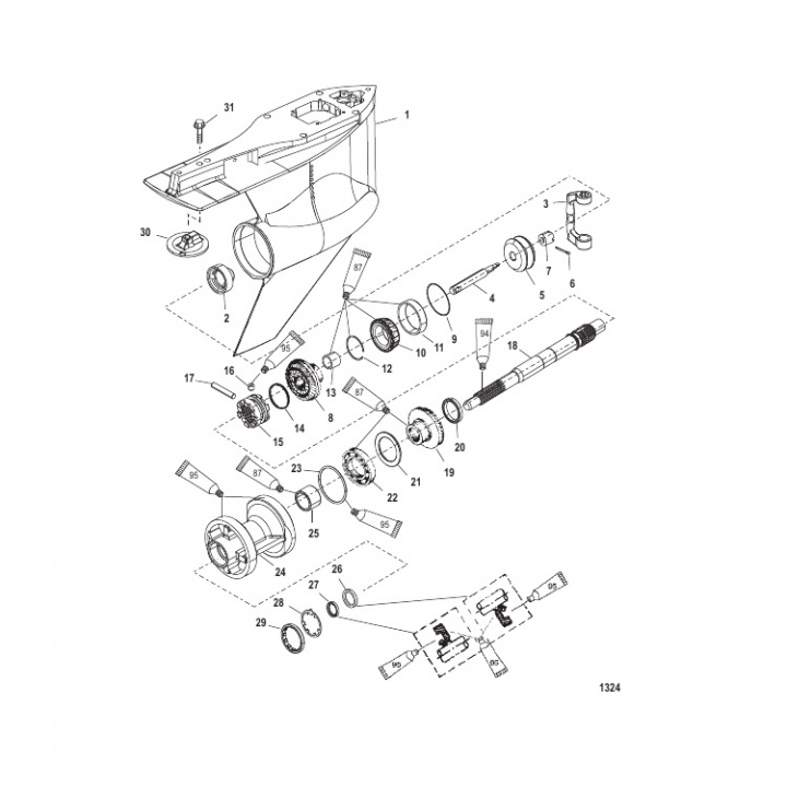 Packboxsats Mercury 135-400 hk (816575A4)