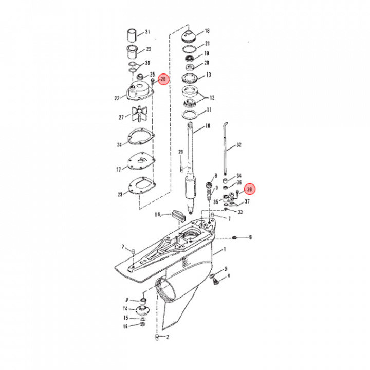 Skruv Mercruiser L4 (816928)