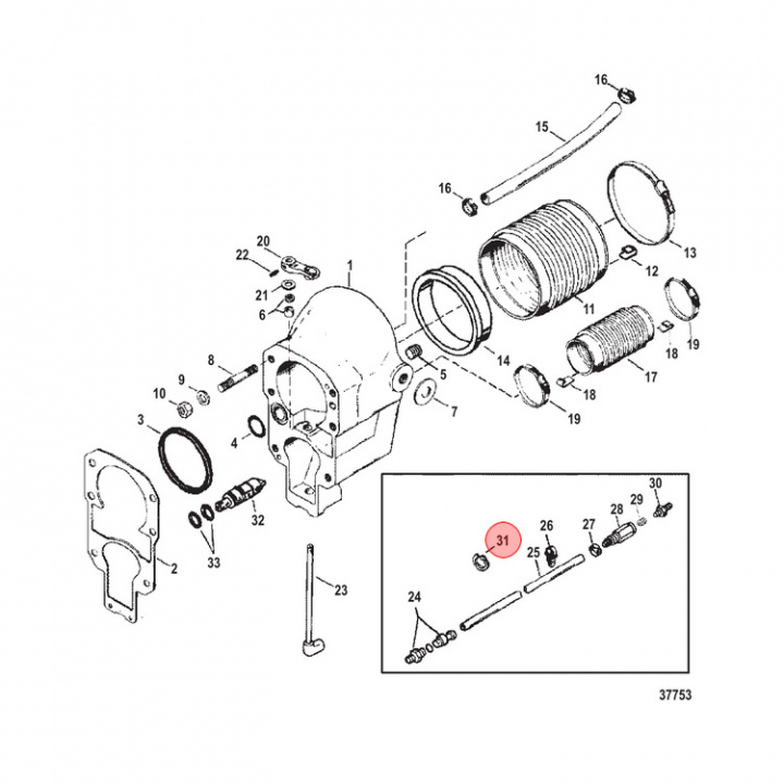 Klämma Mercruiser (818557)