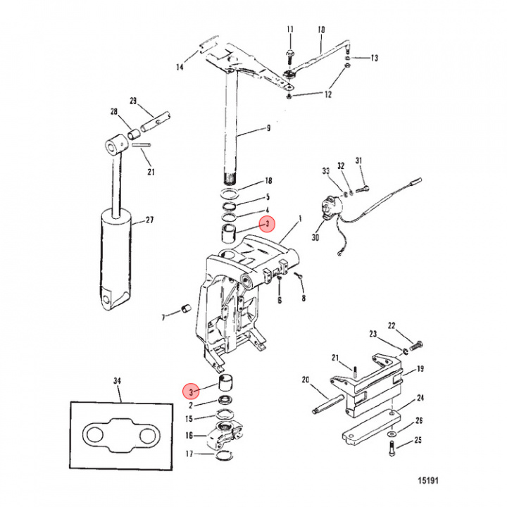 Bussning Mercury 75-400 hk (818764)