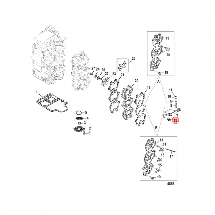 Skruv M8 Mercury 11-400 hk (82127335)