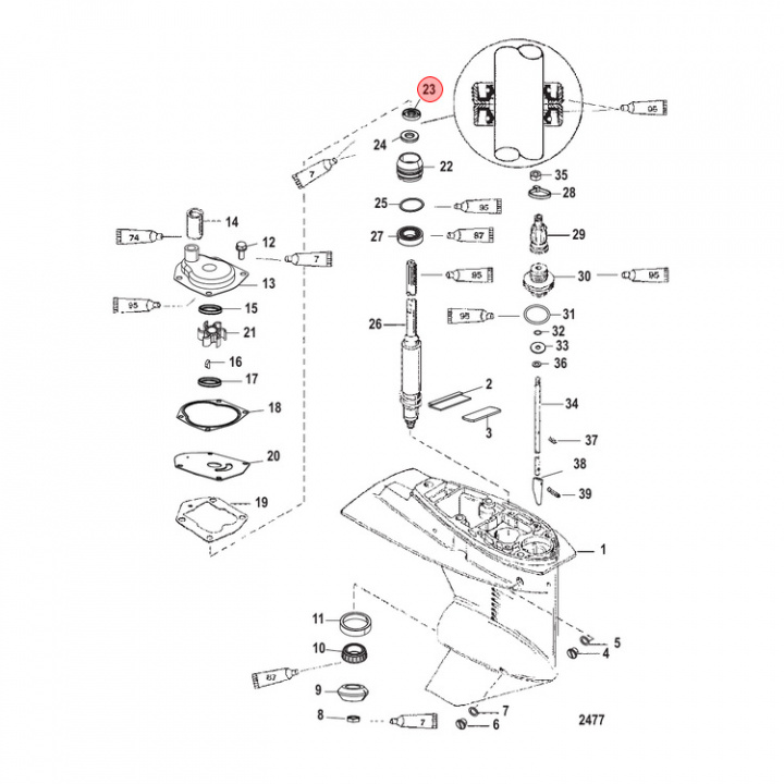 Packbox Mercury/Mariner 11-60 hk (821309)