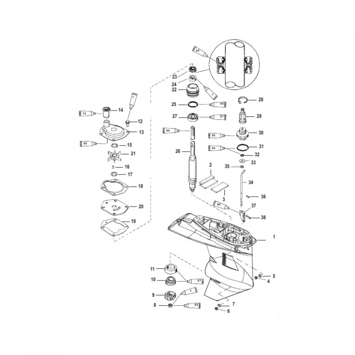 Impellersats Mercury 11-40 hk (821354A04)