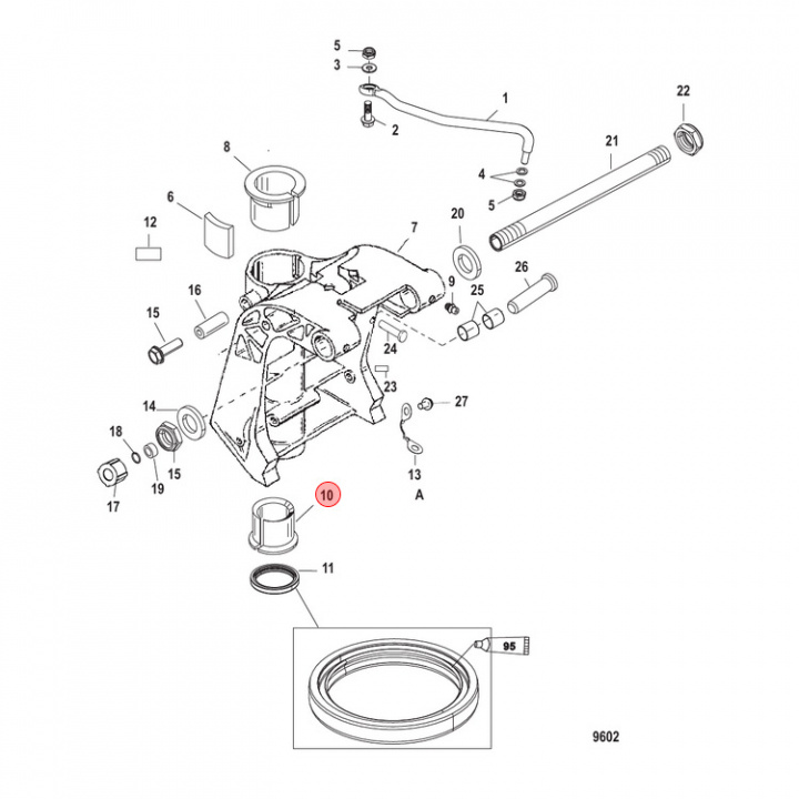 Bussning Undre Mercury 11-60 hk (821777)
