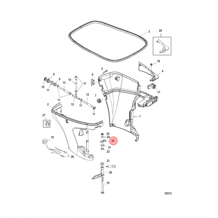 Pawl/Hake Mercury 75-400 hk (8219423)
