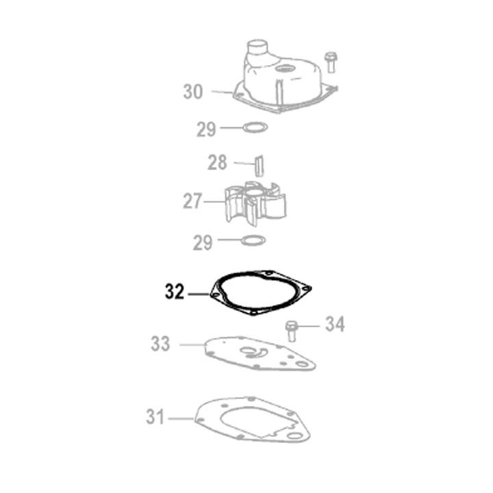 Packning Impellerhus Mercury 25-60hk
