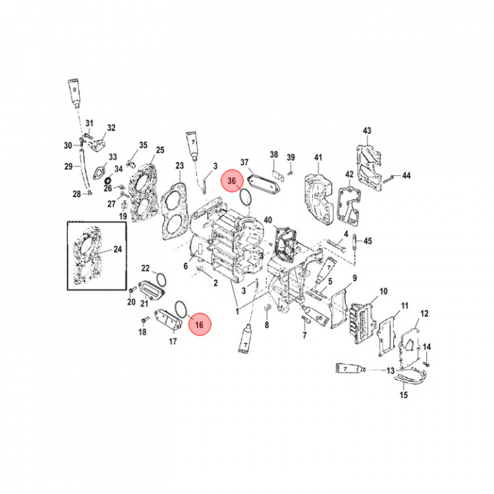 O-Ring Mercury/Mercruiser 5-pack (822370)