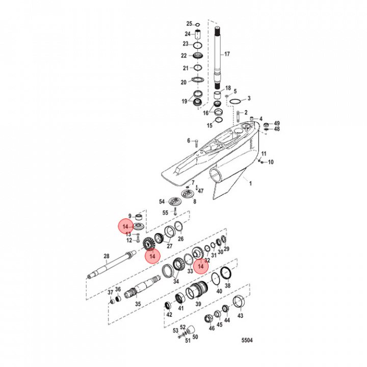 Drevsats Mercruiser Bravo I/II/III (822535A1)