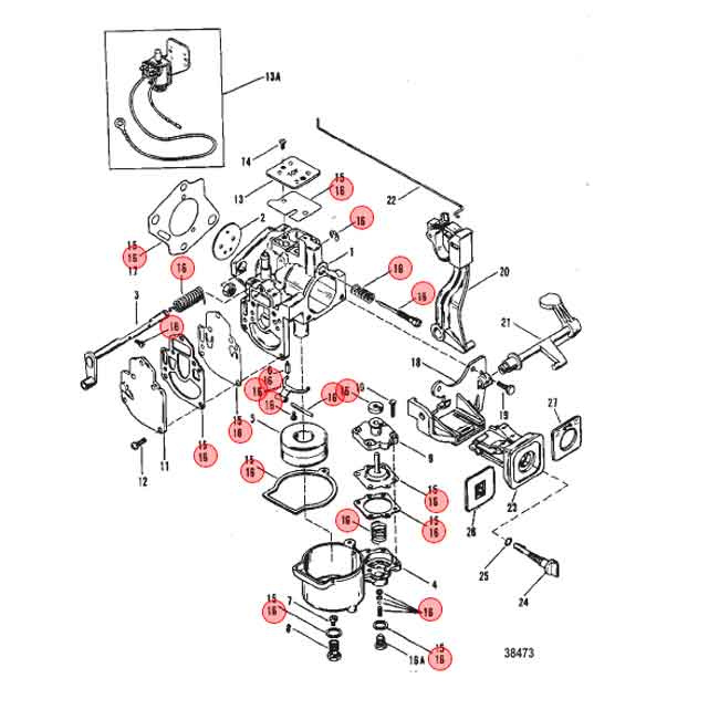 Reparationssats Förgasare 2T (8237072)