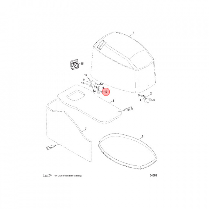 Skruv Mercury/Mariner 2-200 hk (8248324) 5-pack