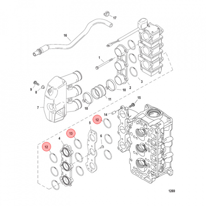 O-Ring Mercury/Mariner 2-60 hk (8250572)