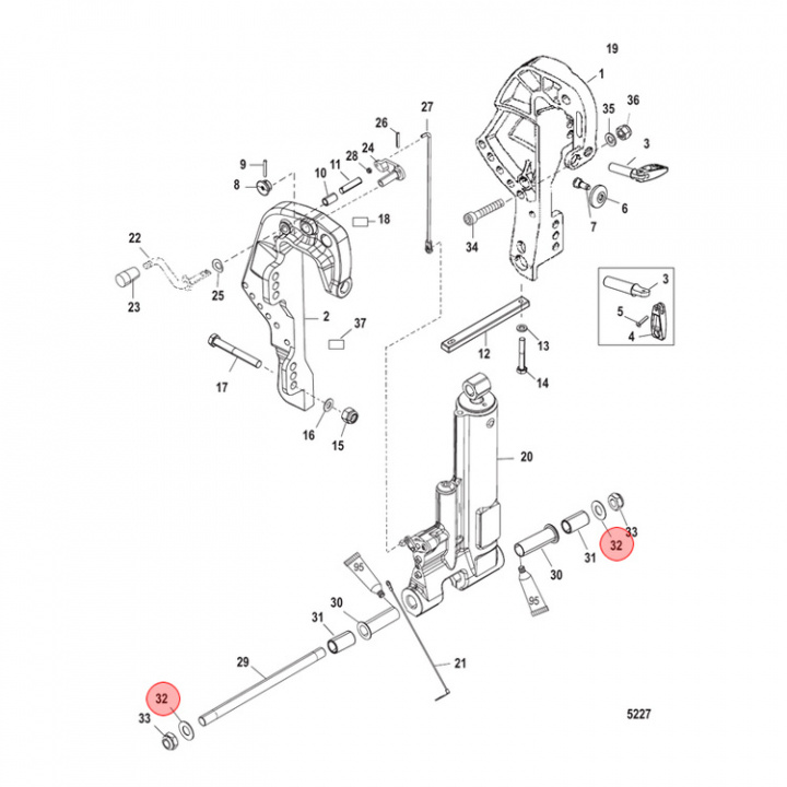 Bricka Mercury/Mariner 11-400 hk (825190)