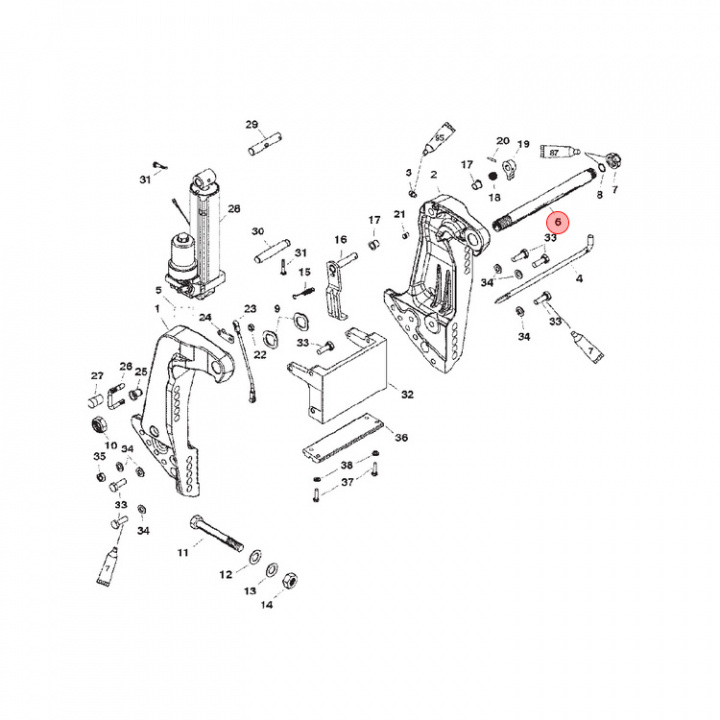 Tiltrör Mercury 75-400 hk (826125A1)