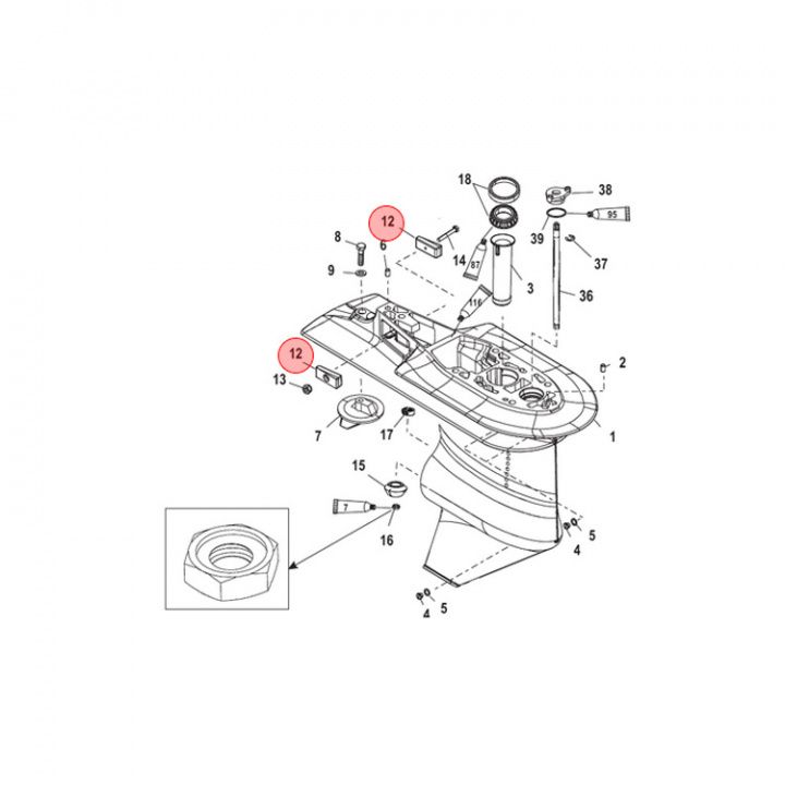 Anod Magnesium Mercury 30-300 hk (826134T3)