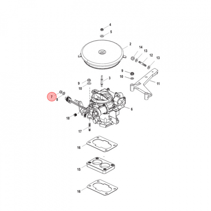 Mutter Mercury/Mercruiser 5-pack (8267089)
