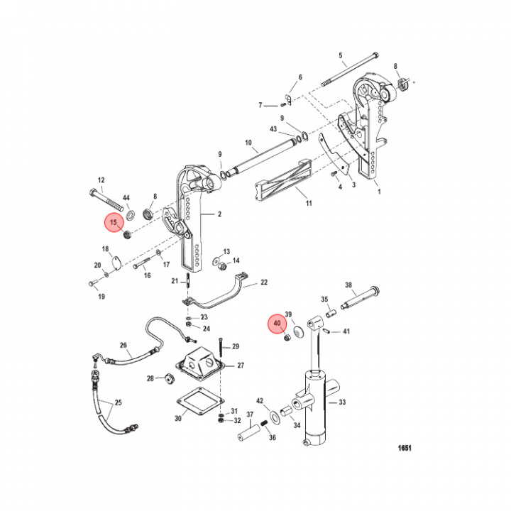 Mutter Mercury/Mercruiser 5-pack (82671317)
