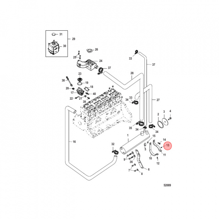 Mutter Mercruiser 5-pack (8267139)