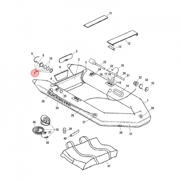 Ventil Gummibåt (830222A3)